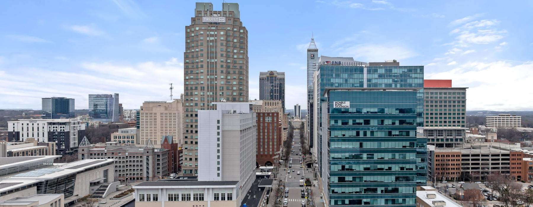 a city with many buildings